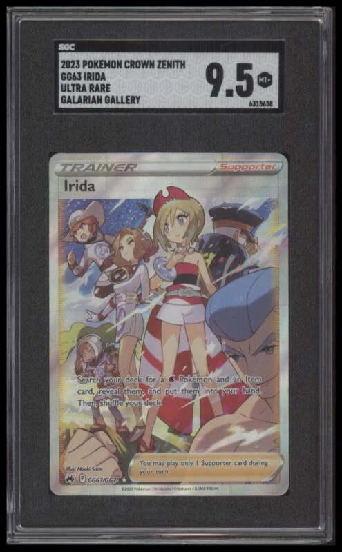 CROWN ZENITH GALARIAN GALLERY IRIDA GG63/GG70 MINT+ ULTRA RARE SGC 9.5 POKEMON