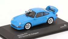 Solido 1/43 Porsche 911 993 Rs Clubsport Blue Diecast Model Car_
