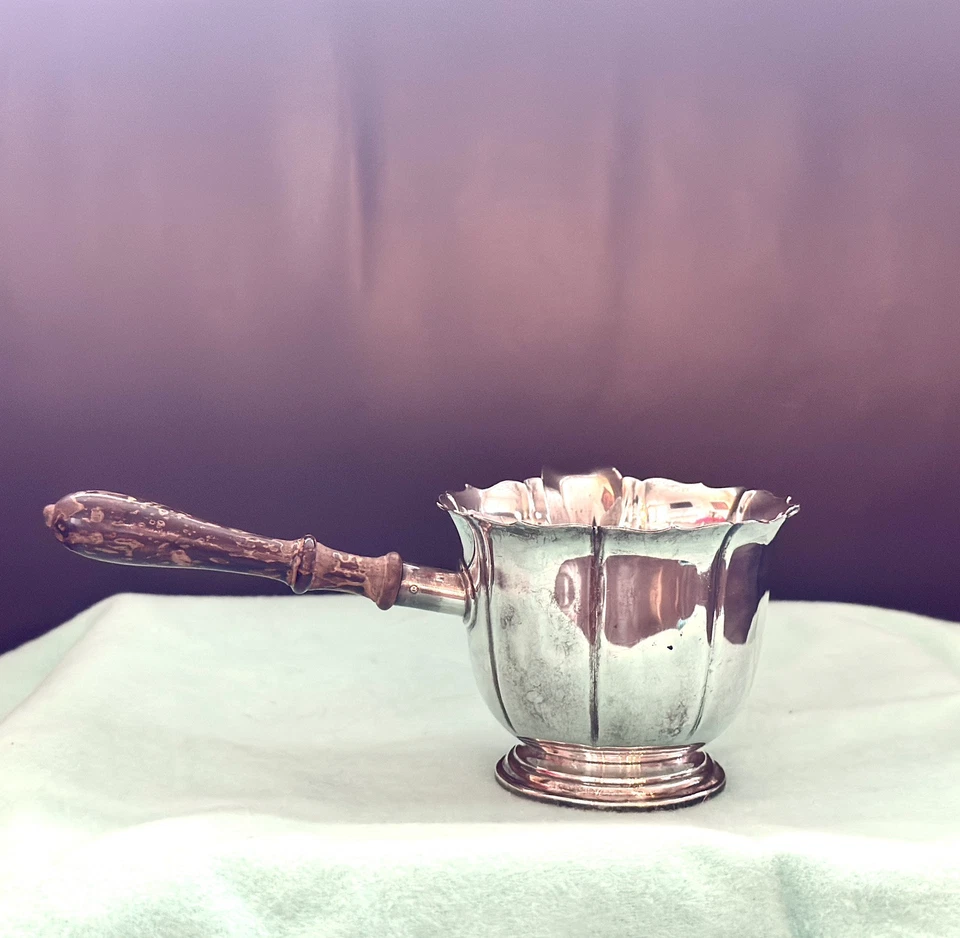 LUNT OLLA CALENTADOR BRANDY PLATA ESTERLINA Reproducción "Dublín 1720" por Lunt c1940s Foto 2 de 4