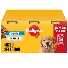 Pedigree Dog Mixed Selection in Jelly Jumbo 24 x 385g Tins Fast & Free shippin 2.60 per kilo
