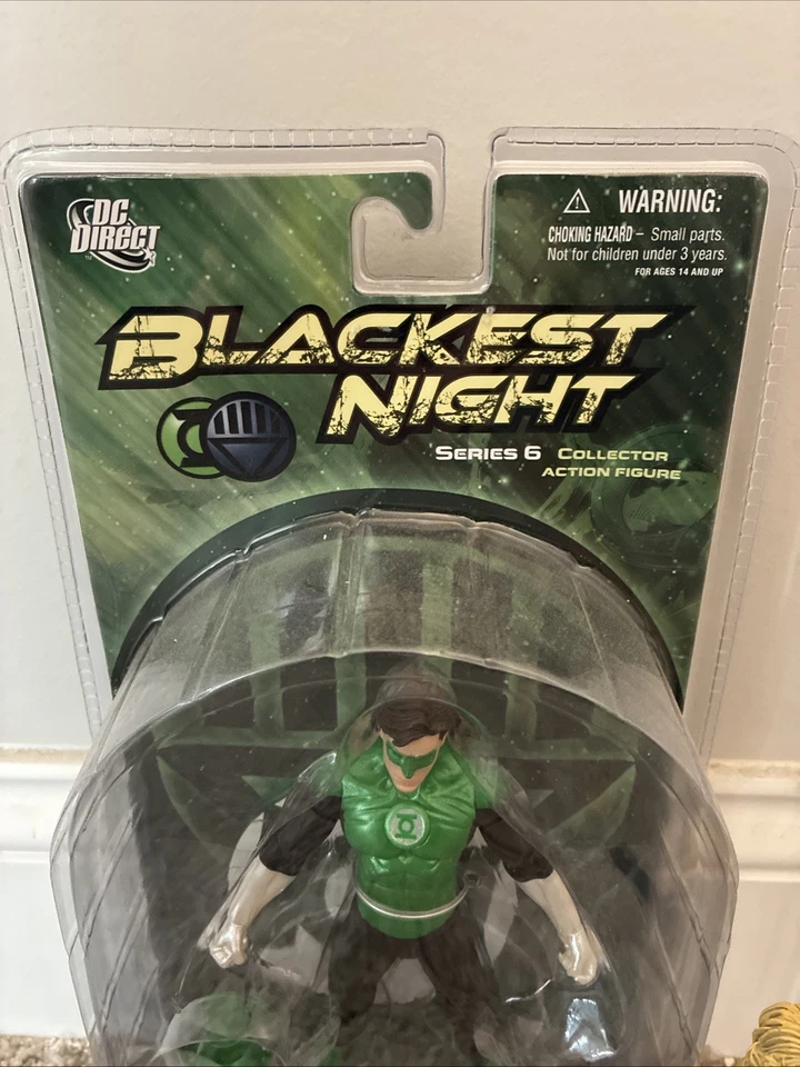 2010 DC прямой черный ночь зеленый фонарь Hal Jordan 7» запечатанный + бонус фигурки - Изображение 3 из 4