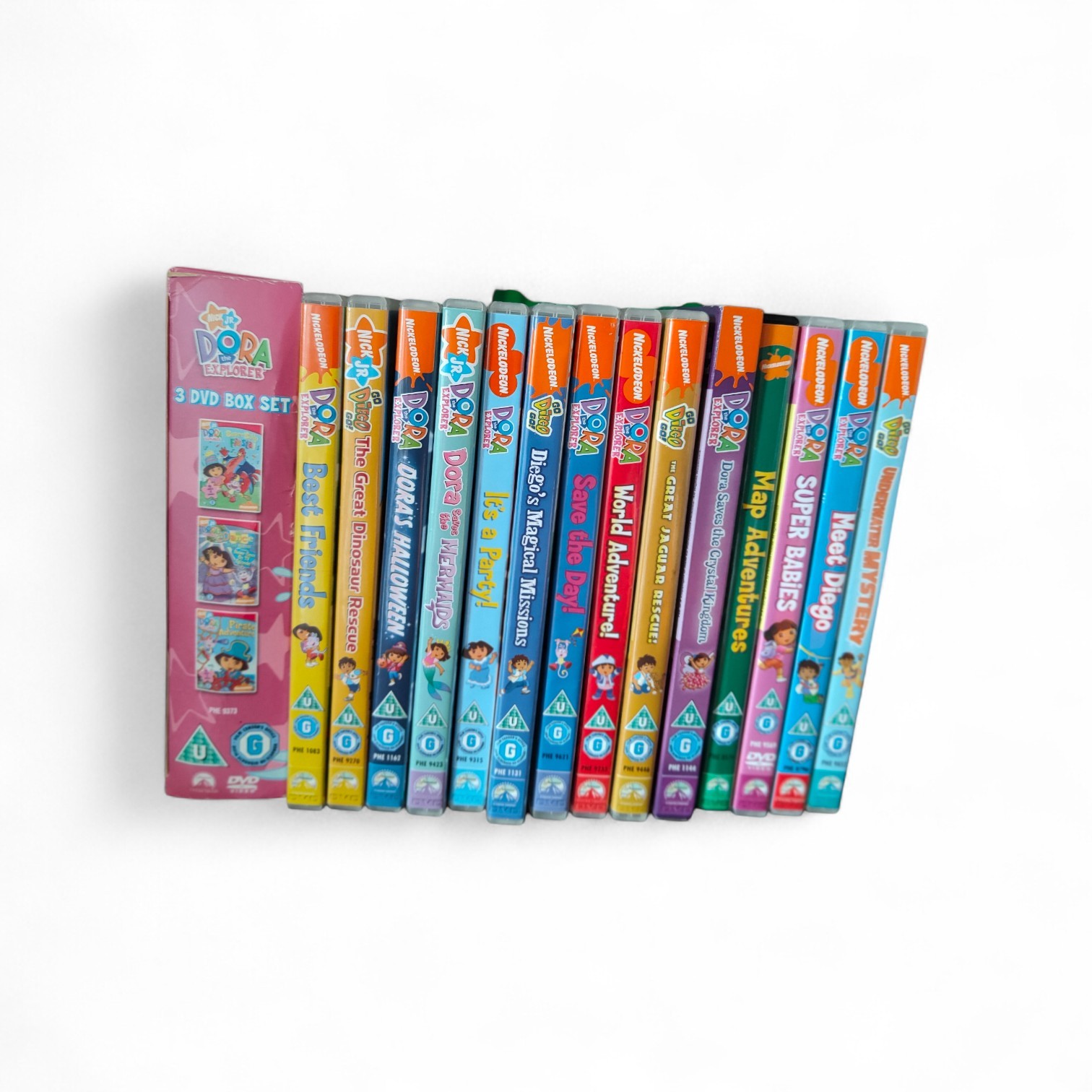 Nick JR Nickelodeon Dora The Explorer & Diego DVD Bundle X17 PAL Region 2