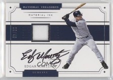 2017 Panini National Treasures Material Ink /49 Edgar Martinez Auto HOF fm5