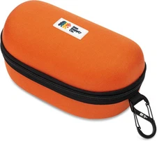 Shockproof Water-Resistant Snow Goggles Case, Hard Shell for Large Ski & Snowboa