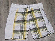 U.S. Polo Assn Swim Trunks Board Short Men's Size XL Yellow Lined Logo Y2K