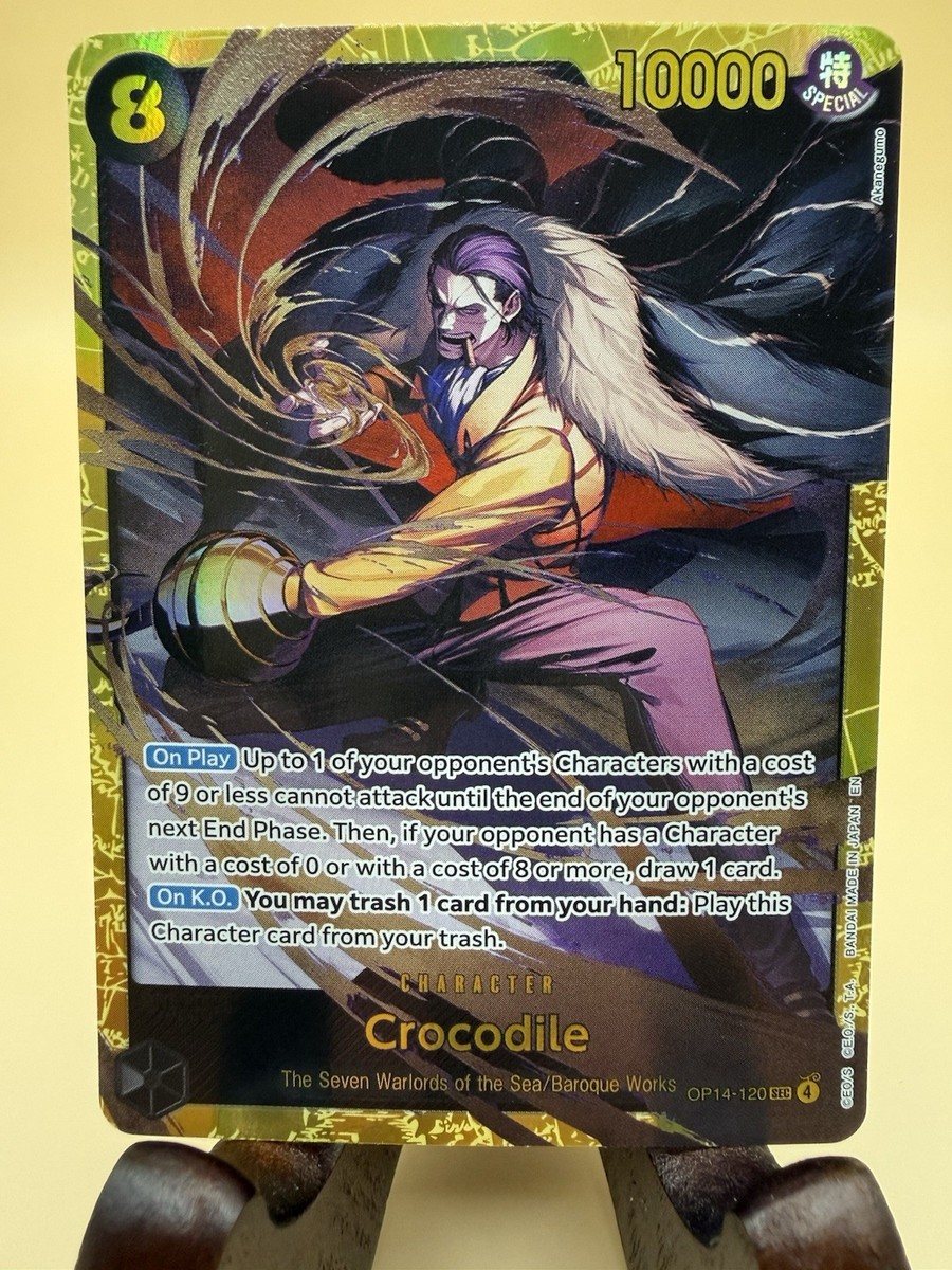 One Piece Crocodile OP14-120 SEC Alt Art English The Azure Sea's