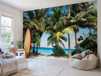 Schlafzimmer Tapete Wandkunst Tropische 360X270Cm Mit Kleber Erwachsene GrüN