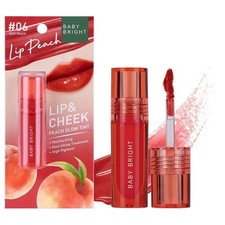 06 Deep Peach - 2,4 g Baby Bright Lip & Policzek Brzoskwiniowy odcień Long-last Soczysty