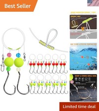 Pre-Rigged 10PCS Pompano Fishing Rigs with Circle Hooks - Easy Effective