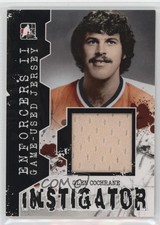 2013-14 ITG Enforcers II Instigator Game-Used Black Jersey Glen Cochrane 11jd