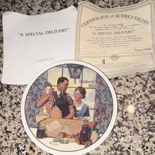 Norman Rockwell A Special Delivery Collector Plate 1993 Limited Edition w/ COA