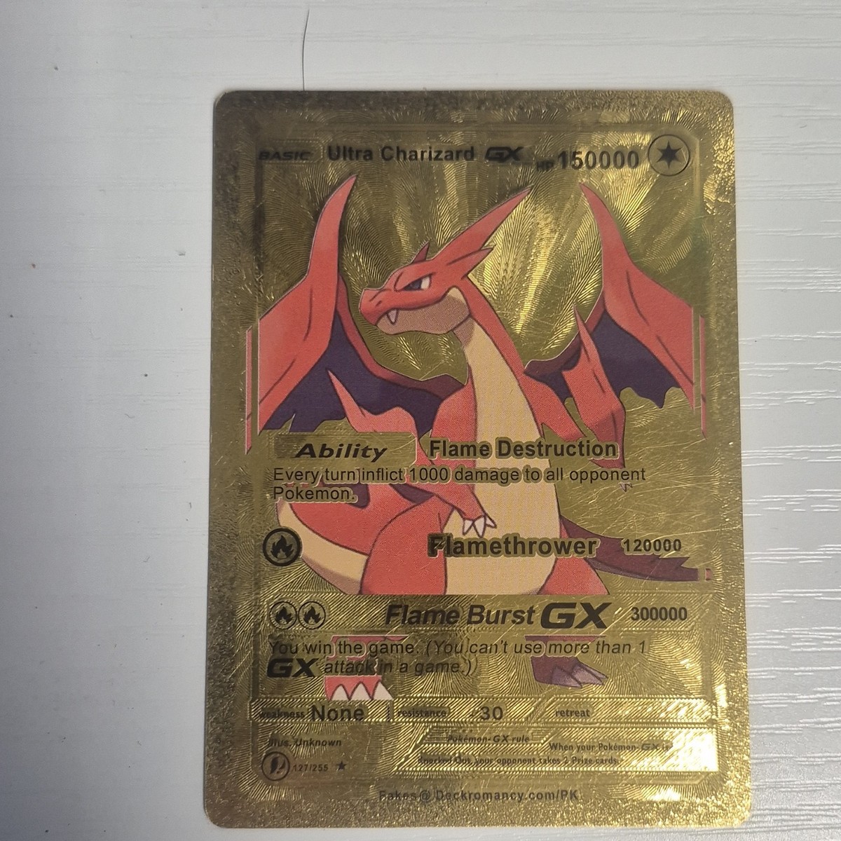 300000 pokemon card Pokémon Ultra Charizard GX Gold Metal Foil 127/255 Flame Burst GX 🚨 Pokémon Announces a $300,000