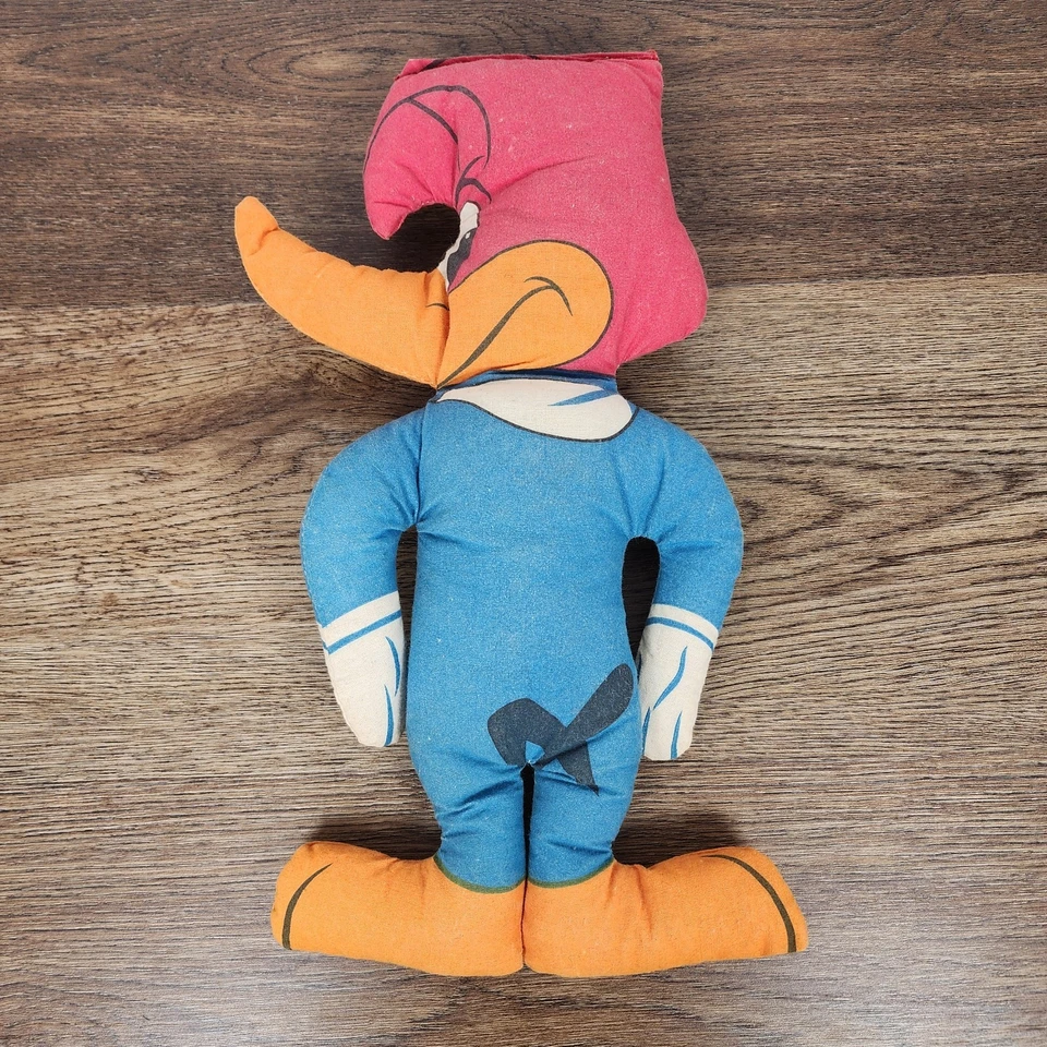 Vintage 1960s Woody Woodpecker Plush Doll 13” Walter Lantz RARE Collectible - Image 2 of 4