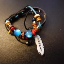 Summer Personalized Boho Bracelet Leather Stack Hippie Indie Name Colorful