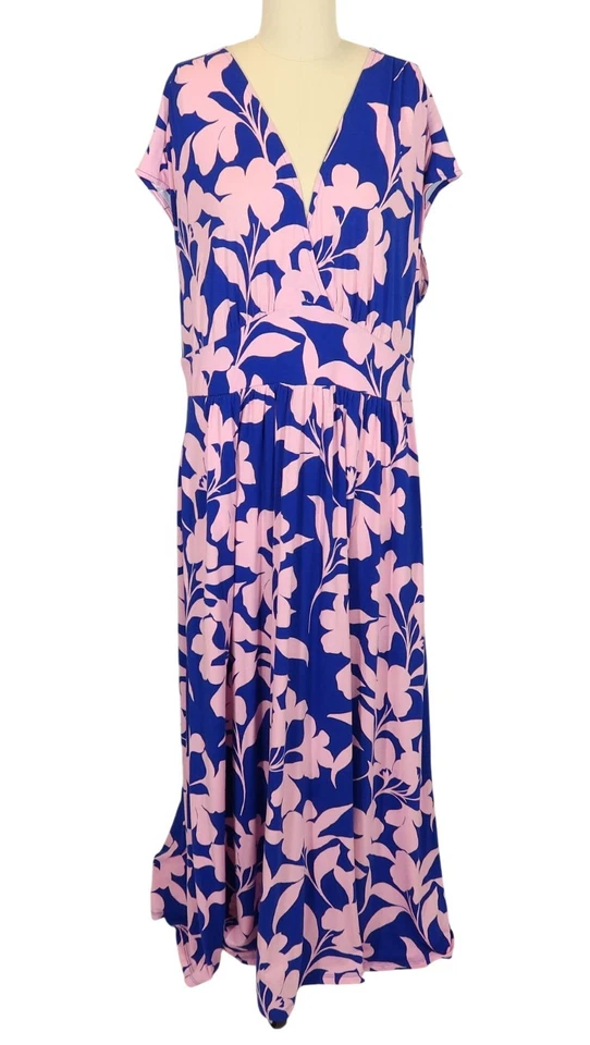 BODEN Vanessa Wrap Jersey Maxi Dress 14r US 18r UK Sweet Lilac Silhouette Bloom - Image 2 of 4
