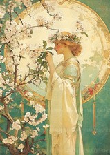 Thallo Greek Spring Goddess Art Print Horae Blossom Renewal Mythology AJ01