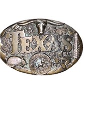 State of TEXAS Belt Buckle - Great American Buckle Co. Vintage Collectible READ