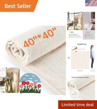 Durable 40" x 40" Tufting Cloth with Yellow Lines - Ideal for Creative Projects