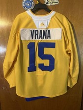 Jakub Vrana Yellow St. Louis Blues Worn Training Camp Jersey