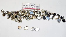 10 Oval 5x7mm Shiny Sterling Silver .925 Bezel Cups ~ No Loop ~ Jewelry Making