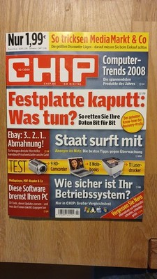 CHIP 2/2008 - Festplatte kaputt: was tun? - sehr gut