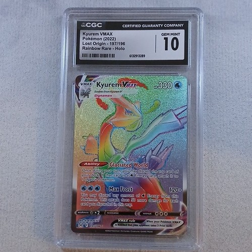 CGC 10 Kyurem VMAX 197/196 Swsh11 Lost Origin Secret Rainbow Rare Holo 2022