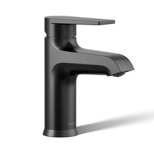 Kohler K-97060-4-BL Hint 1.2 GPM Single Hole Bathroom Faucet with Drain, Matte B