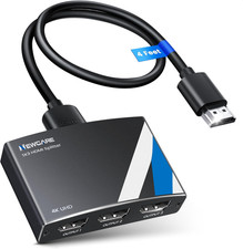 4K HDMI Splitter 1 in 3 Out With 4 FT Hdmi Cable and Power Adapter -Not Support