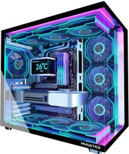 ATX Mid Tower Gaming Case MUSETEX Y6 7 ARGB Fans Type C Black