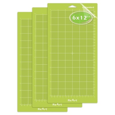 Standard Grip Adhesive Cutting Mat 6 x 12 Inch For Expression Machine - 3 Pack