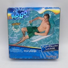 H2OGo Bestway Almohada Inflable Abatible Piscina Tumbona Respaldo Portavasos 40x37