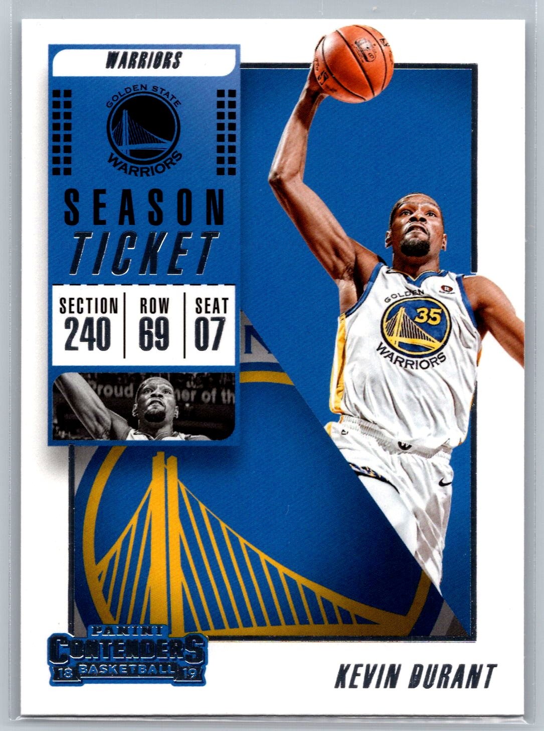 Kevin Durant #8 Basketball Cards 2018 Panini Contenders trading card — raw and PSA graded price guide