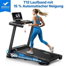 MERACH T12 Laufband Für Zuhause mit Steigung 0-18% Automatische Neigung Klappbar