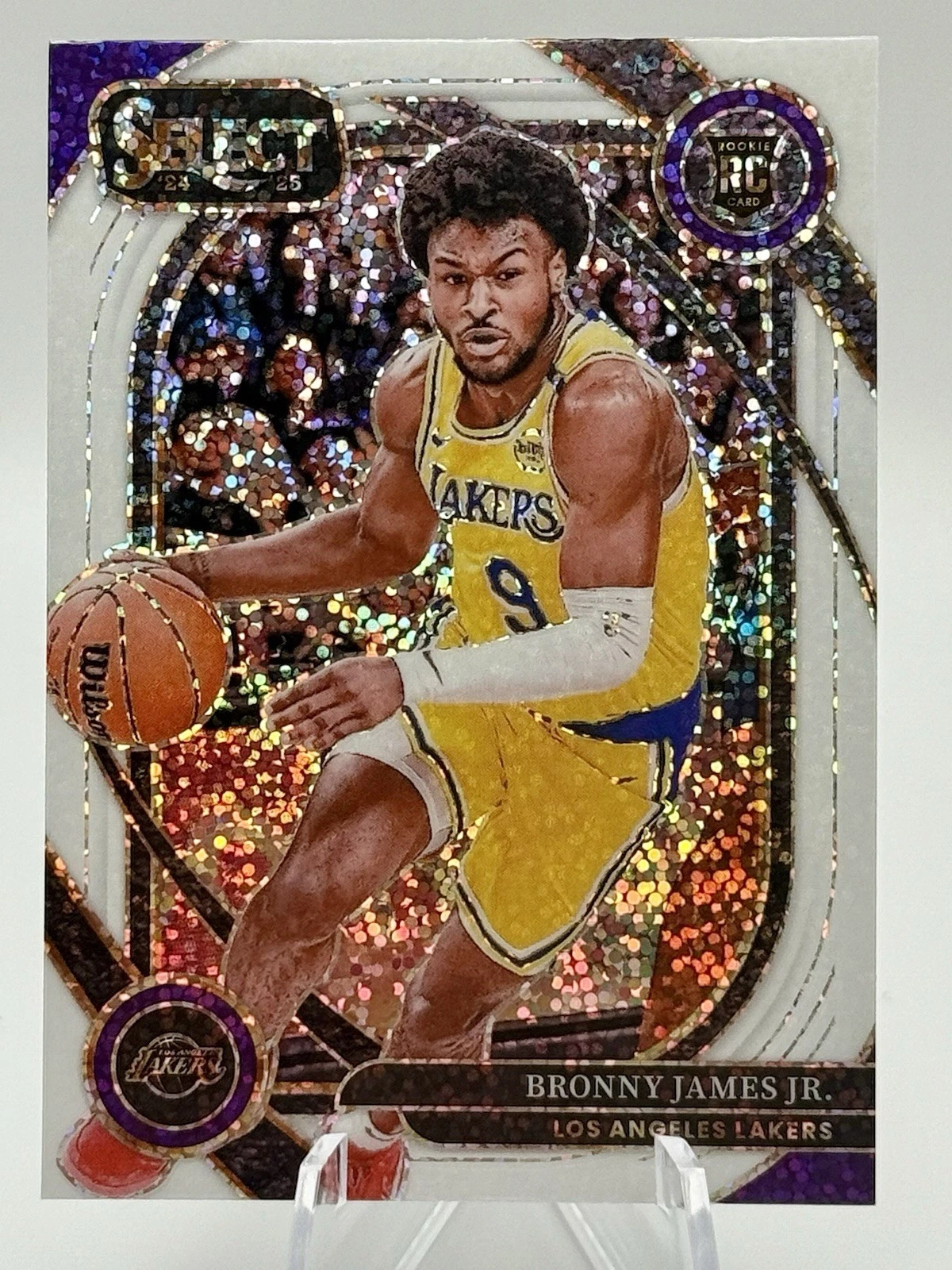 2024-25 Panini Select - Bronny James WHITE SPARKLE Concourse Prizm RC) Lakers
