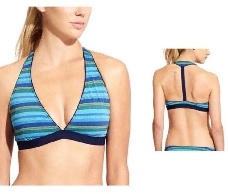 Conjunto de Traje de Baño Athleta Azul Marino Para Mujer PEQUEÑO 2 Piezas Board Shorts Bikini Top Tulum T-back Foto 3 de 4