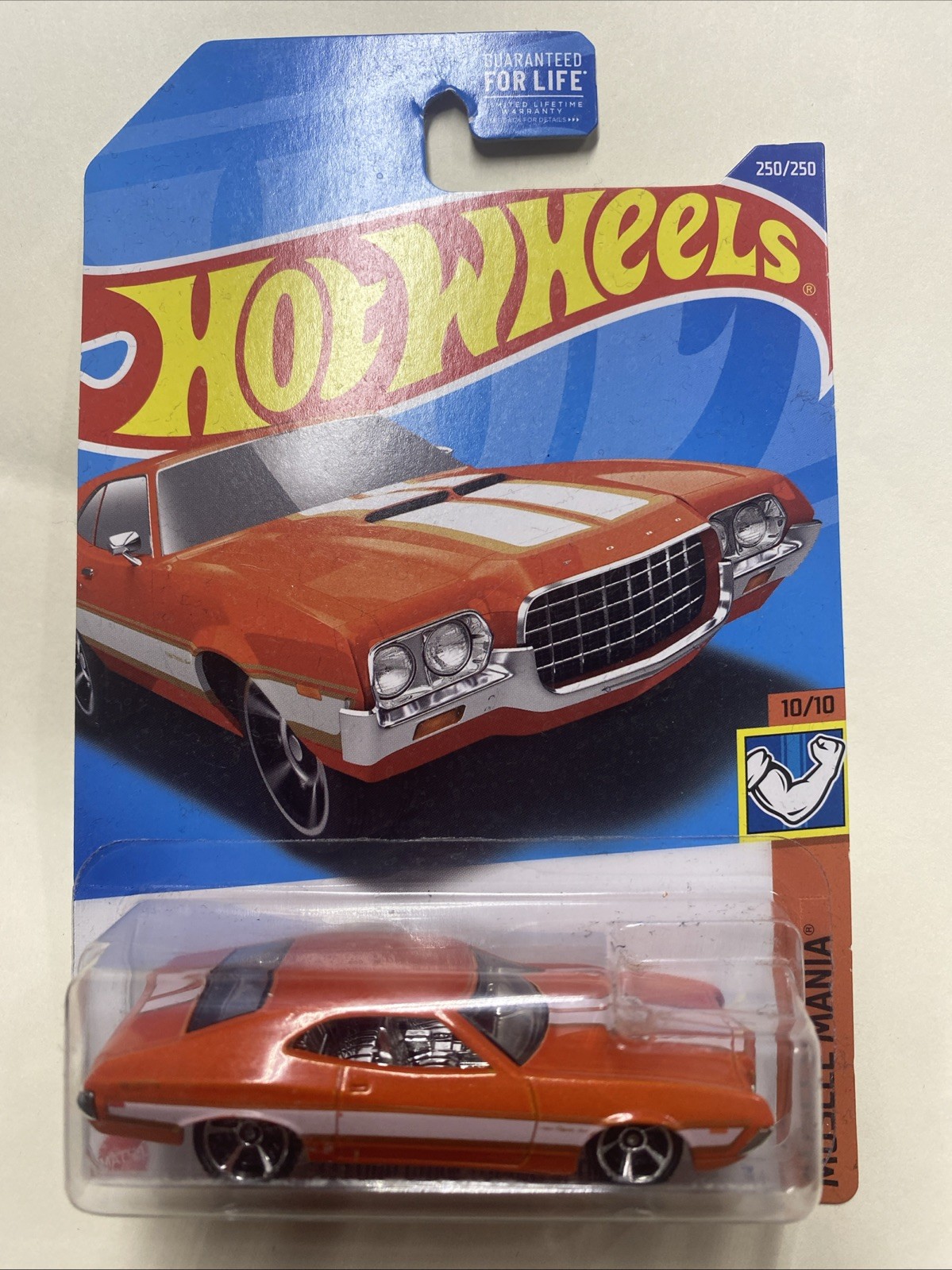 2022 Hot Wheels Orange ‘72 Ford Gran Torino Sport Muscle Mania #10