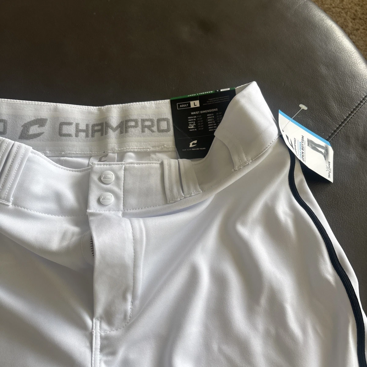 Pantalon Champro Baseball/softball Homme - Blanc - Taille L (36-38 X 32) - Occasion Avec Taches