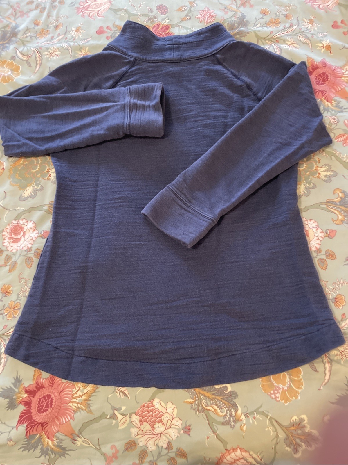 Lilly Pulitzer Quarter Zip Sweatshirt - Small - Faded Navy Blue - 100percent Cotton image 8