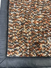  Crucial Trading Wool Loop Rug with leather Border   1.99 x 1.00m 