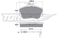 Bremsbelagsatz Scheibenbremse Tomex Brakes TX 11-461 FüR Mercedes Klasse W202