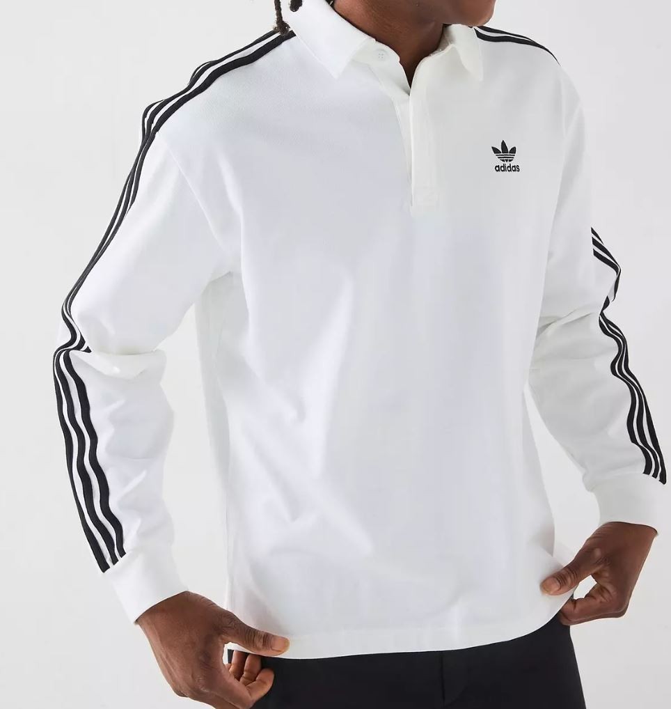 adidas Sungoliath ラガーシャツ XOサイズ ホワイト NEW MEN'S ADIDAS ORIGINALS RUGBY POLO TREFOIL SHIRT ~ SIZE XL