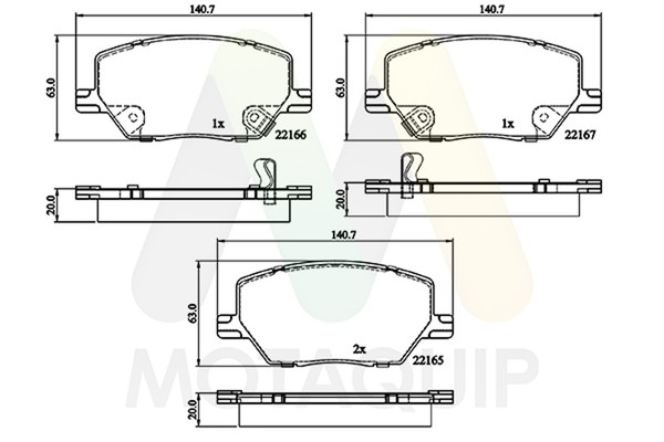 Bremsbelagsatz Scheibenbremse Motaquip LVXL1830 FüR Fiat 500X 334 AXN1B AXR11 Bu-image