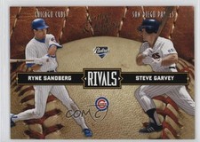 2004 Donruss Leather & Lumber Rivals 43/2499 Ryne Sandberg Steve Garvey HOF 1fp4