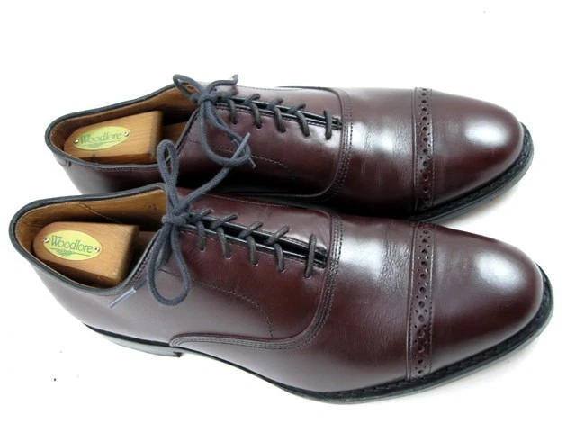 Allen Edmonds "Fifth Avenue" Men's Leather Cap Toe Oxfords 9.5 E Burgundy (691N) - Image 3 of 4