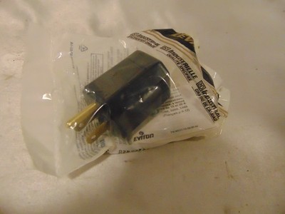NOS Set of 10 Leviton Male Cord Caps #5266N 2 pole 3 wire grounding