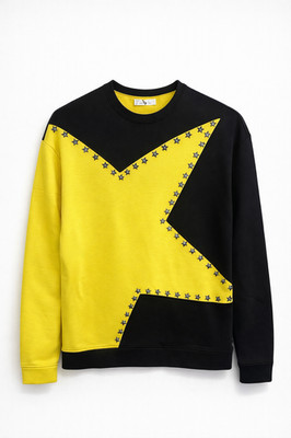Neu mit CLG Authentic Versace Collection V800717 Sweatshirt mit Sternennieten   XS