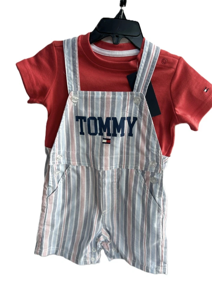 Tommy Hilfiger Baby Boy 12-24M 2-Pc Logo Top & Pants Outfit Set Gift NWT - Image 2 of 4