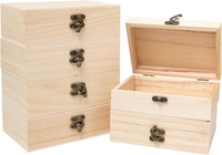 6 StüCk Kleine Holzkiste Mit Deckel 15X10X5 Cm,Rechteckige | Unlackierte Holzkis