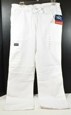 Women's Authentic Cherokee Missy Fit White Scrub Drawstring Pants Size XS NWT