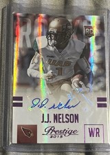 2015 Panini Prestige J.J. Nelson #250 Extra Points Purple Signatures AU Rookie
